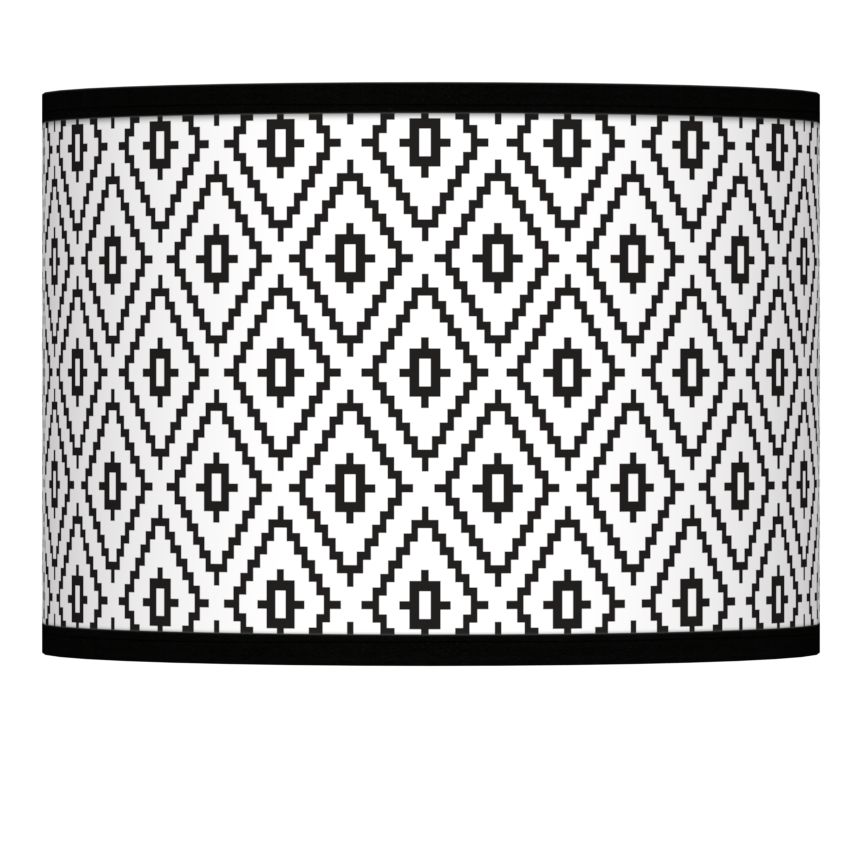 Black Diamonds Giclee Lamp Shade 13.5x13.5x10 (Spider)