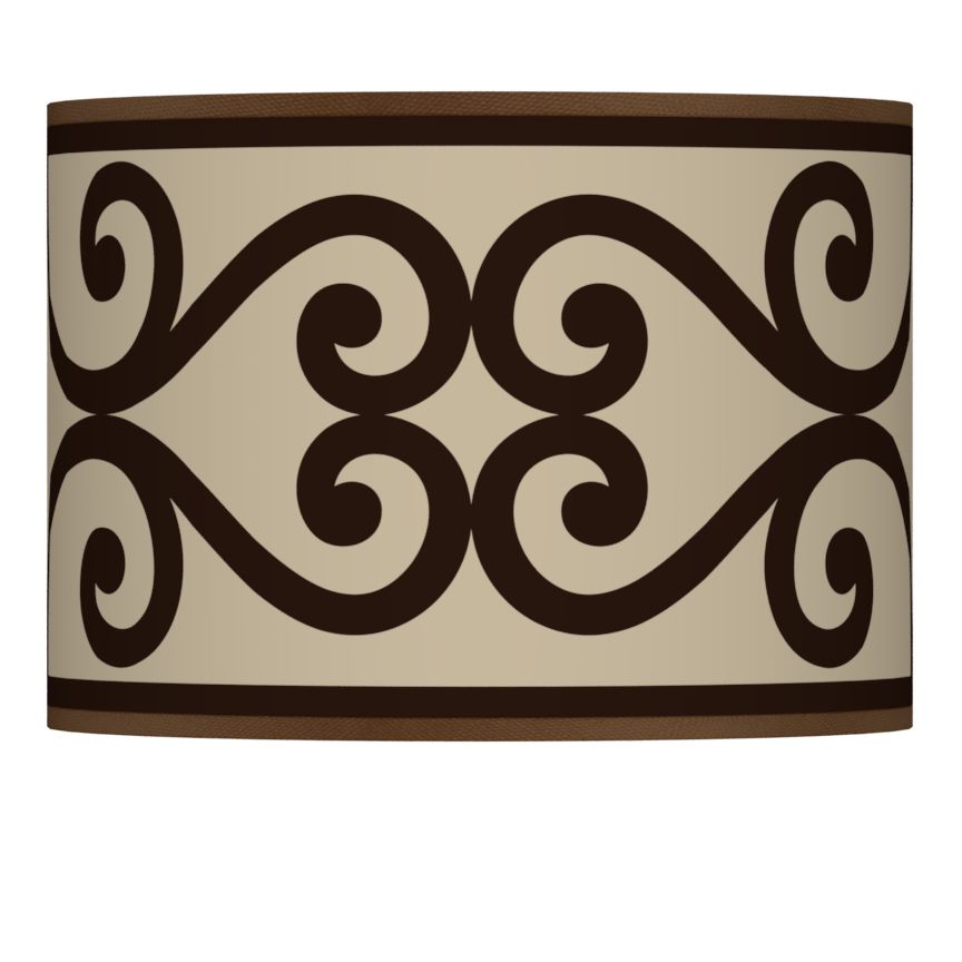 Cambria Scroll Giclee Lamp Shade 13.5x13.5x10 (Spider)