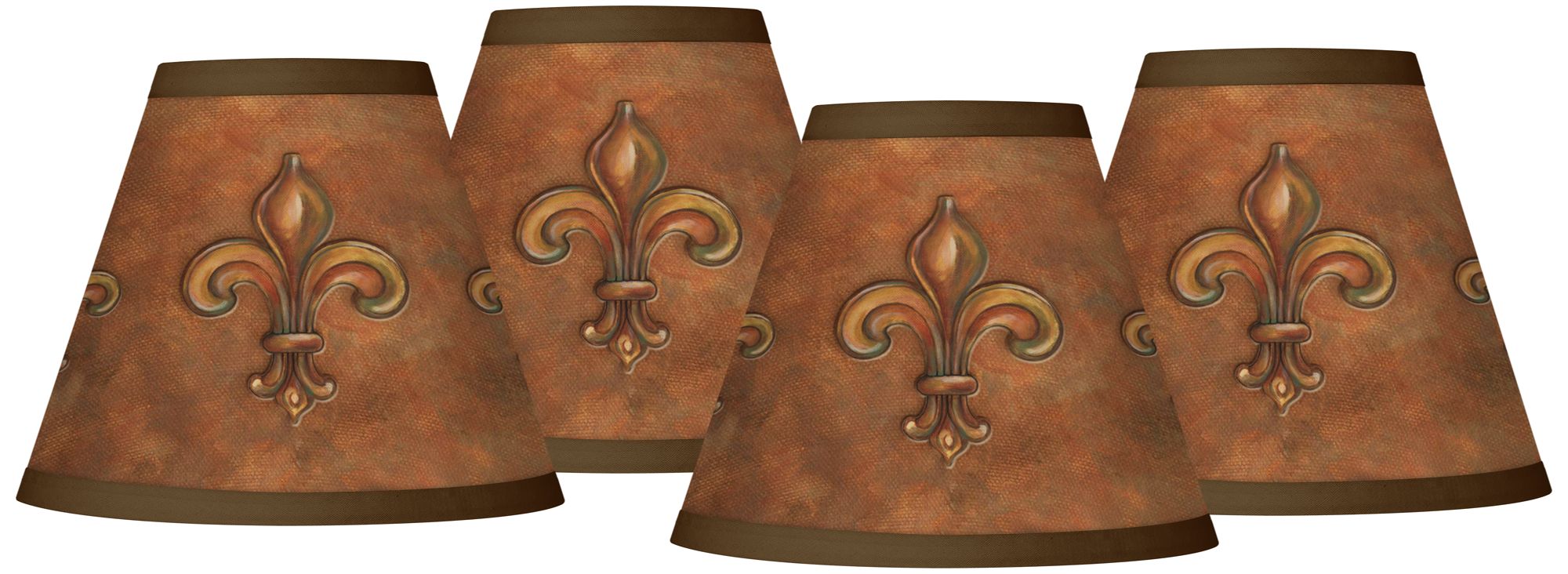 Florentine Lily Giclee Set of Four Shades 3x6x5 (Clip-On)