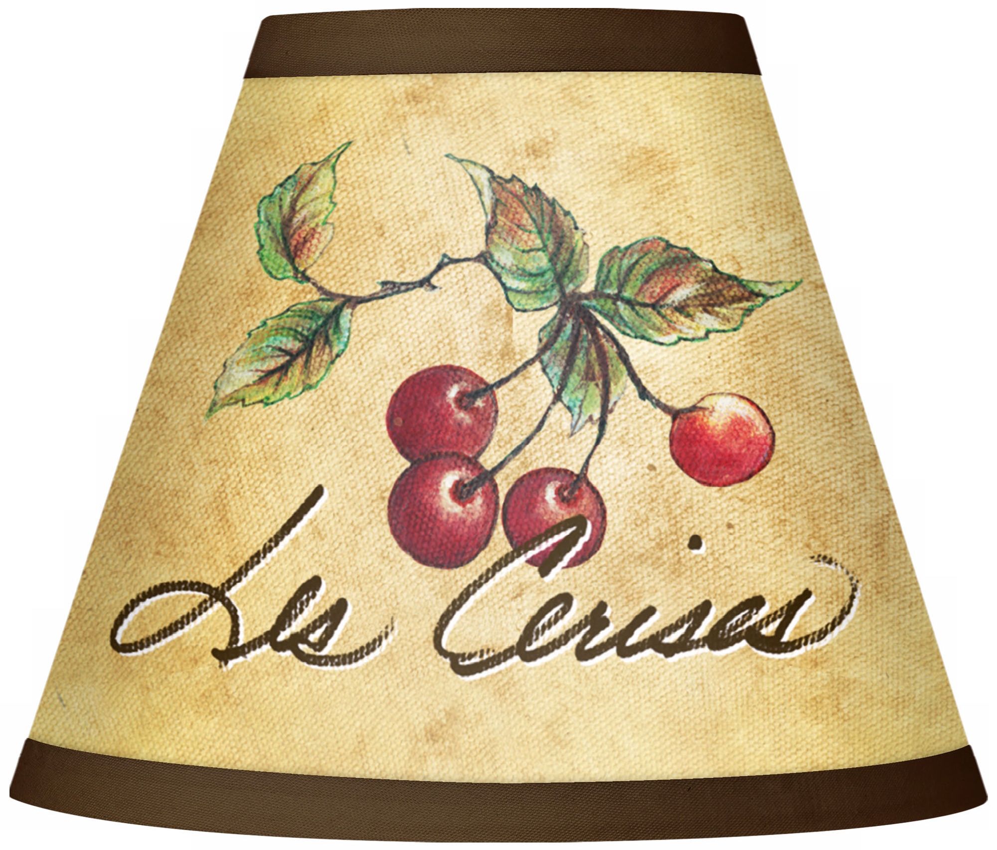 Les Cerises Giclee Set of Four Shades 3x6x4 3/4 (Clip-On)