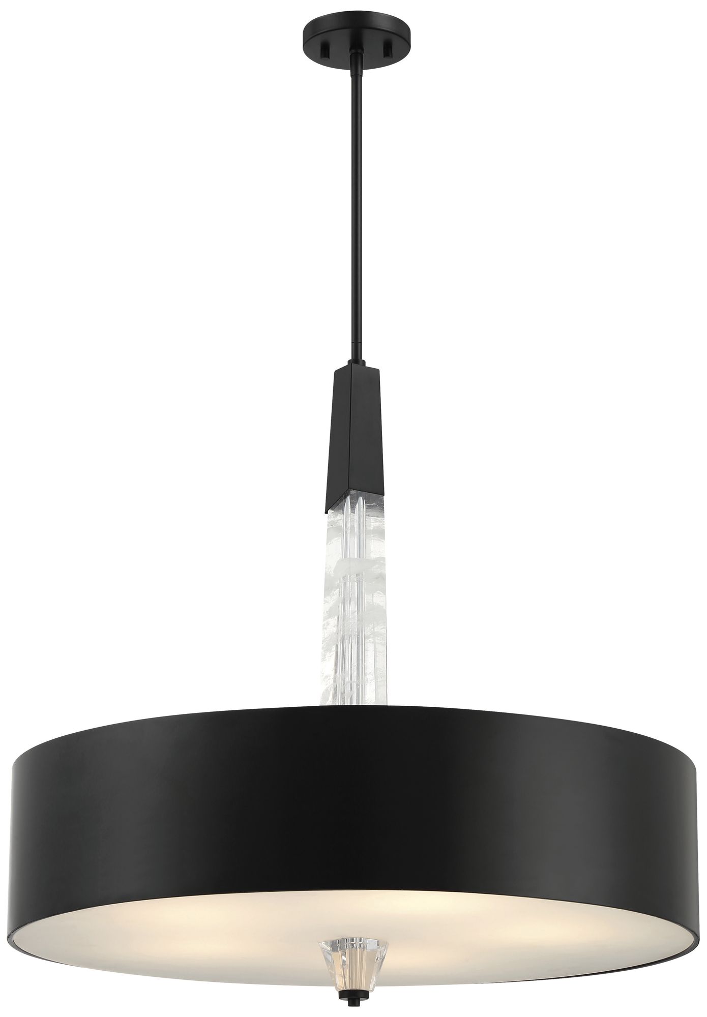 George Kovacs Drifting Droplets 5-light Led Black Pendant With Faux Rock