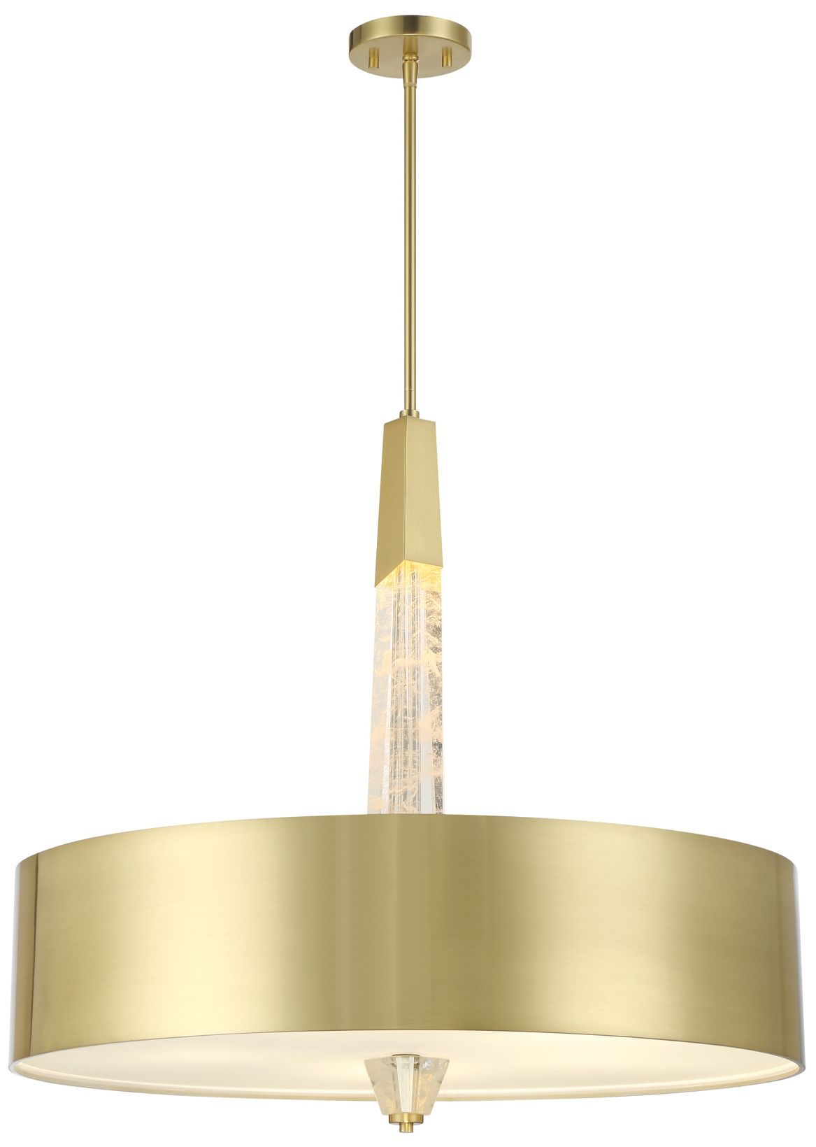 George Kovacs Drifting Droplets 5-light Led Vintage Brass Pendant