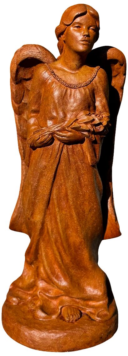 Henri Studio Garden Angel 18" High Relic Lava Outdoor Statue