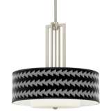 Victory March Carey 24&quot; Brushed Nickel 4-Light Chandelier