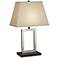 Open Window Brushed Nickel Finish Modern Accent Table Lamp