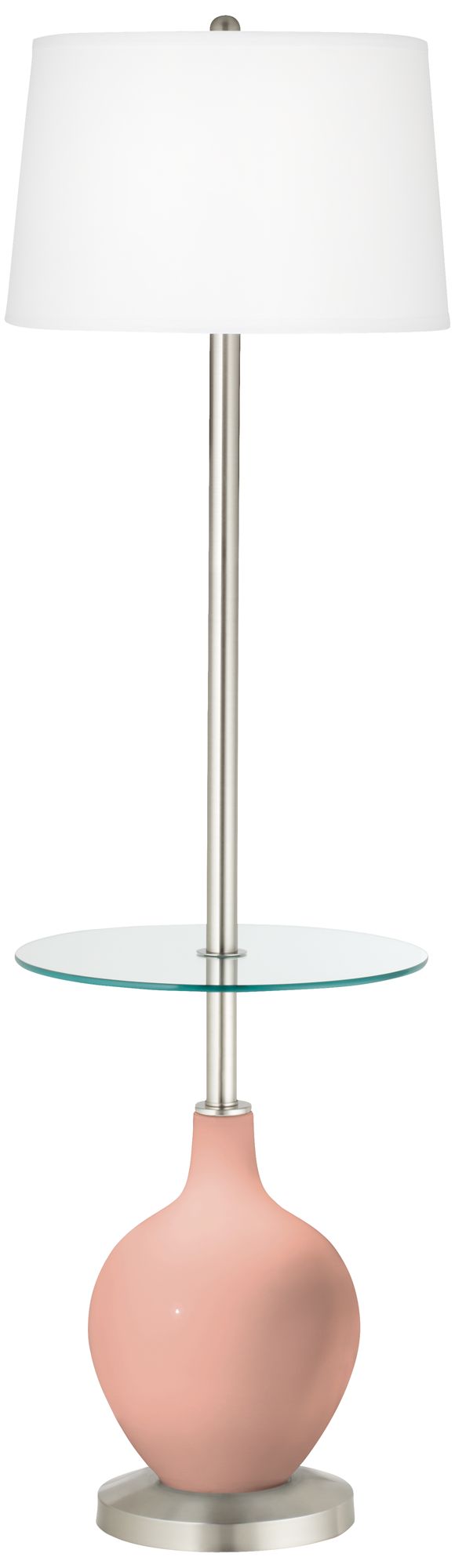 Mellow Coral Ovo Tray Table Floor Lamp