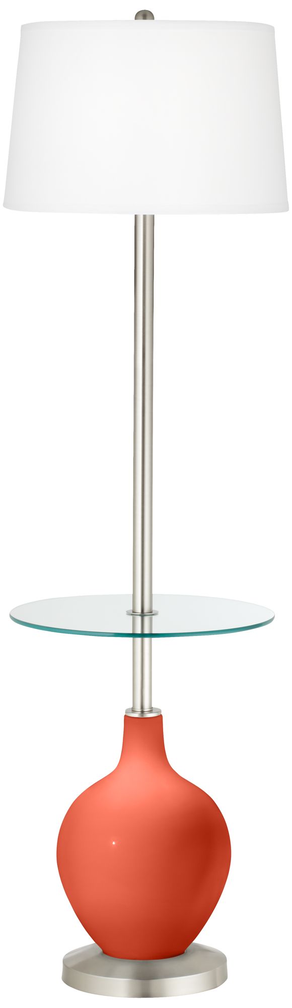 Daring Orange Ovo Tray Table Floor Lamp