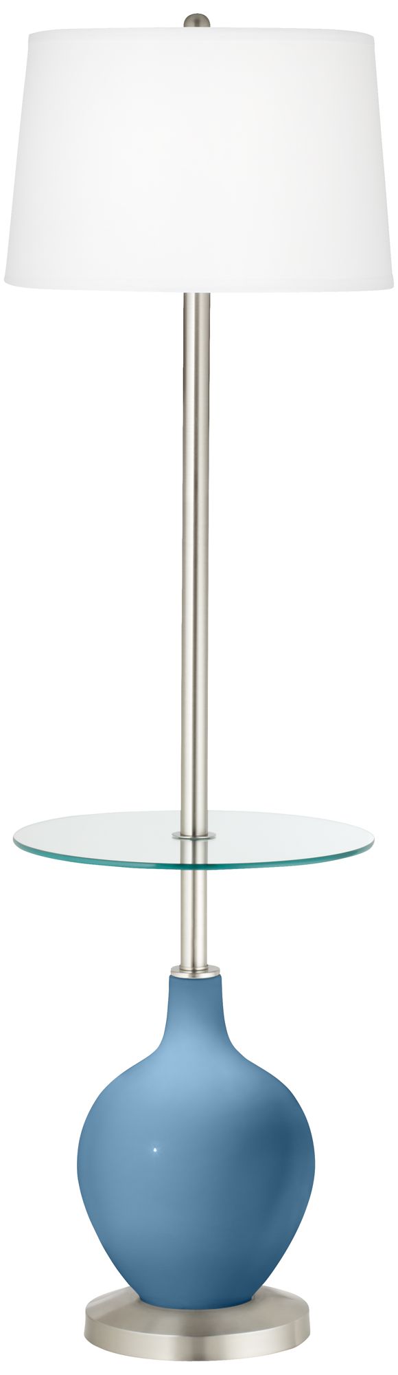 Secure Blue Ovo Tray Table Floor Lamp
