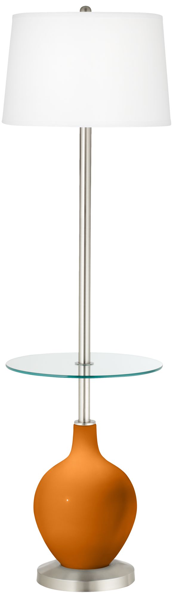 Cinnamon Spice Ovo Tray Table Floor Lamp