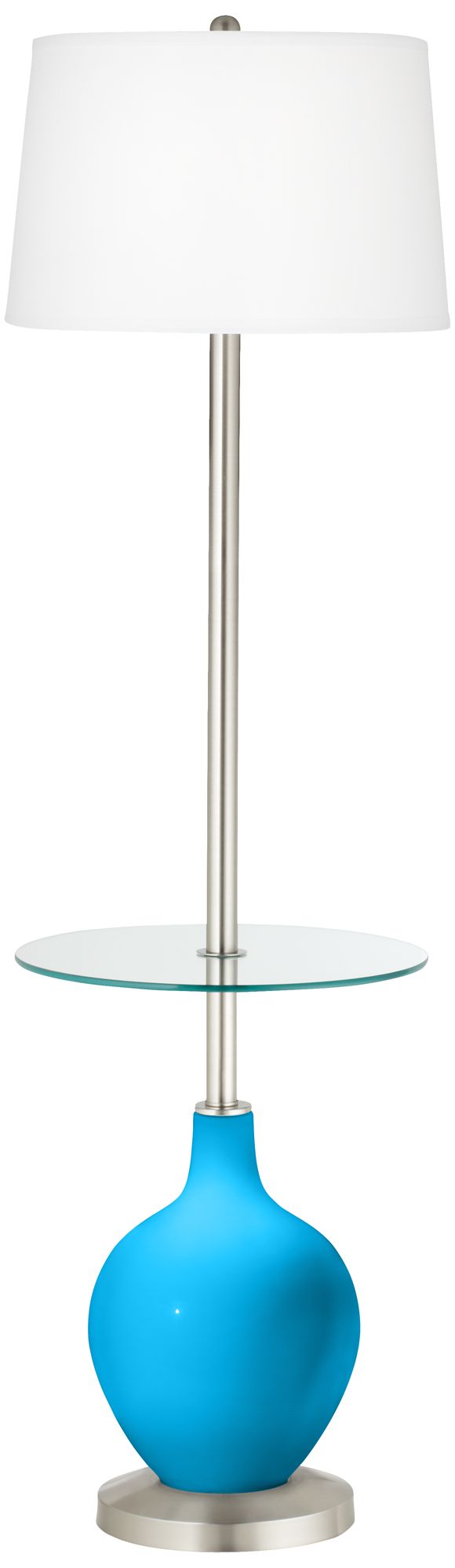 Sky Blue Ovo Tray Table Floor Lamp
