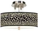 Leopard Giclee 14&quot; Wide Ceiling Light