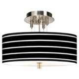 Bold Black Stripe Giclee 14&quot; Wide Ceiling Light