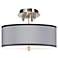 All Silver Giclee 14" Wide Ceiling Light