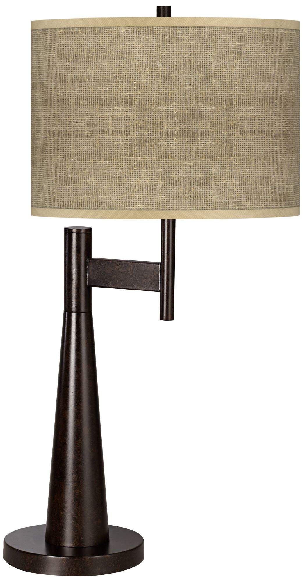 Burlap Print Giclee Novo Table Lamp