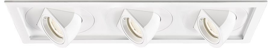 WAC Tesla LED Triple Floodlight Recessed Trim with Housing