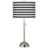 Giclee Black and White Horizontal Stripe Table Lamp