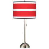 Red Stripes Giclee Shade Table Lamp