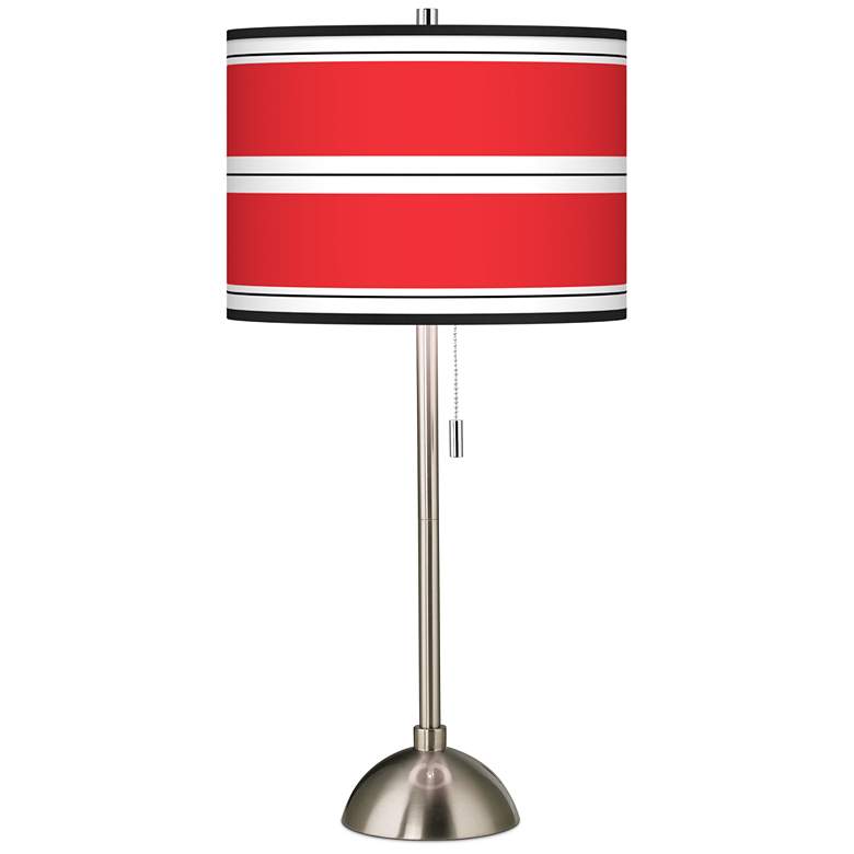 Image 3 Red Stripes Giclee Shade Table Lamp