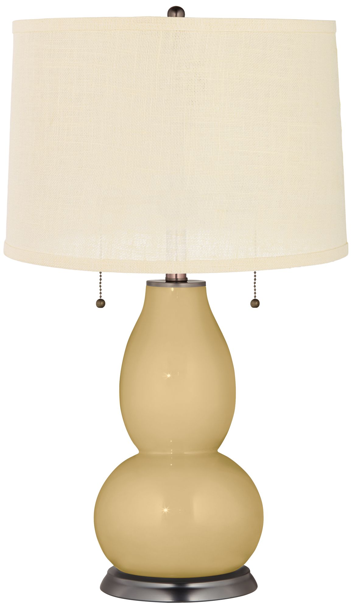 Humble Gold Cream Burlap Fulton Table Lamp