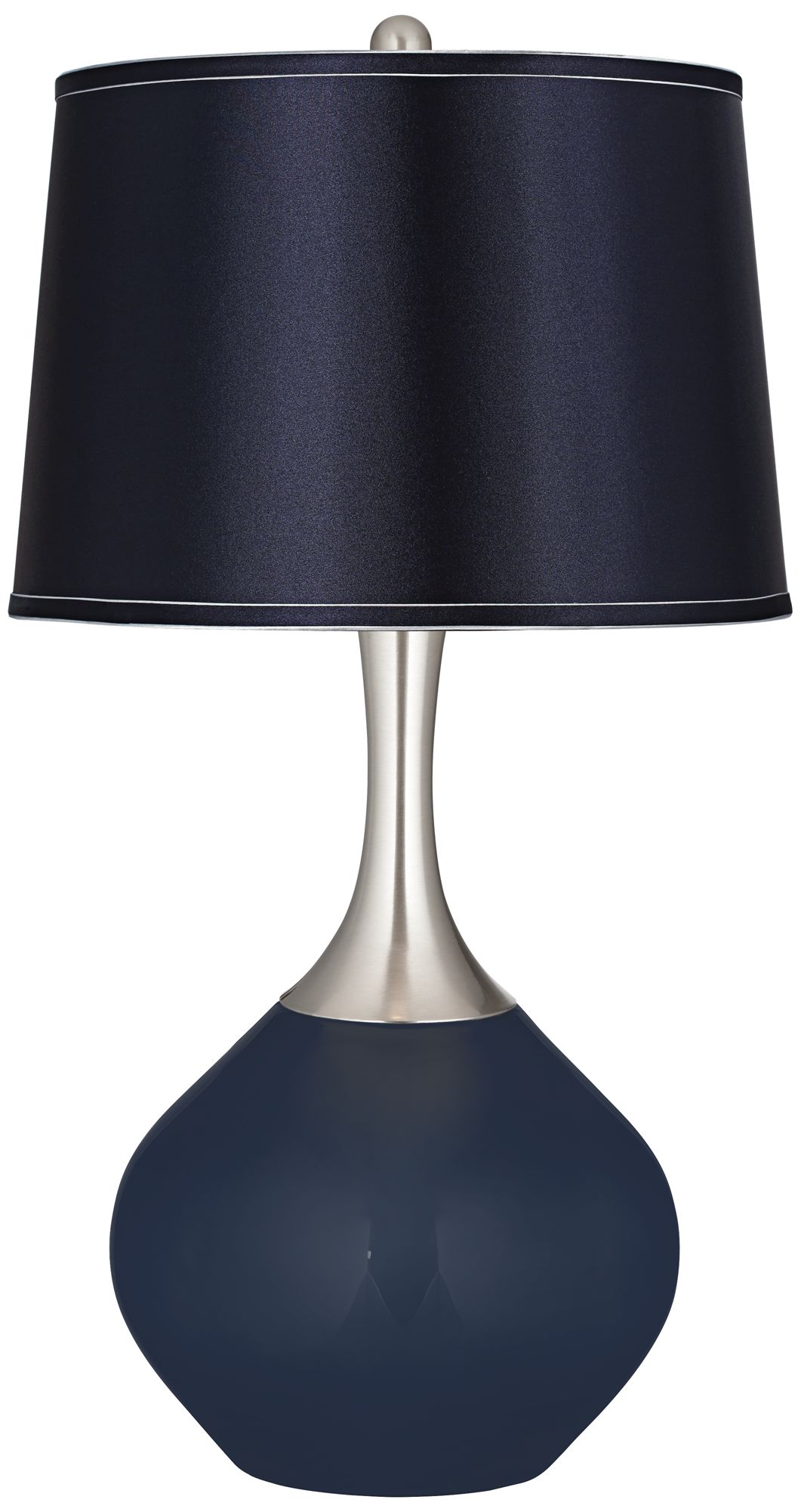 Naval Satin Navy Shade Spencer Table Lamp 26P65 Lamps Plus