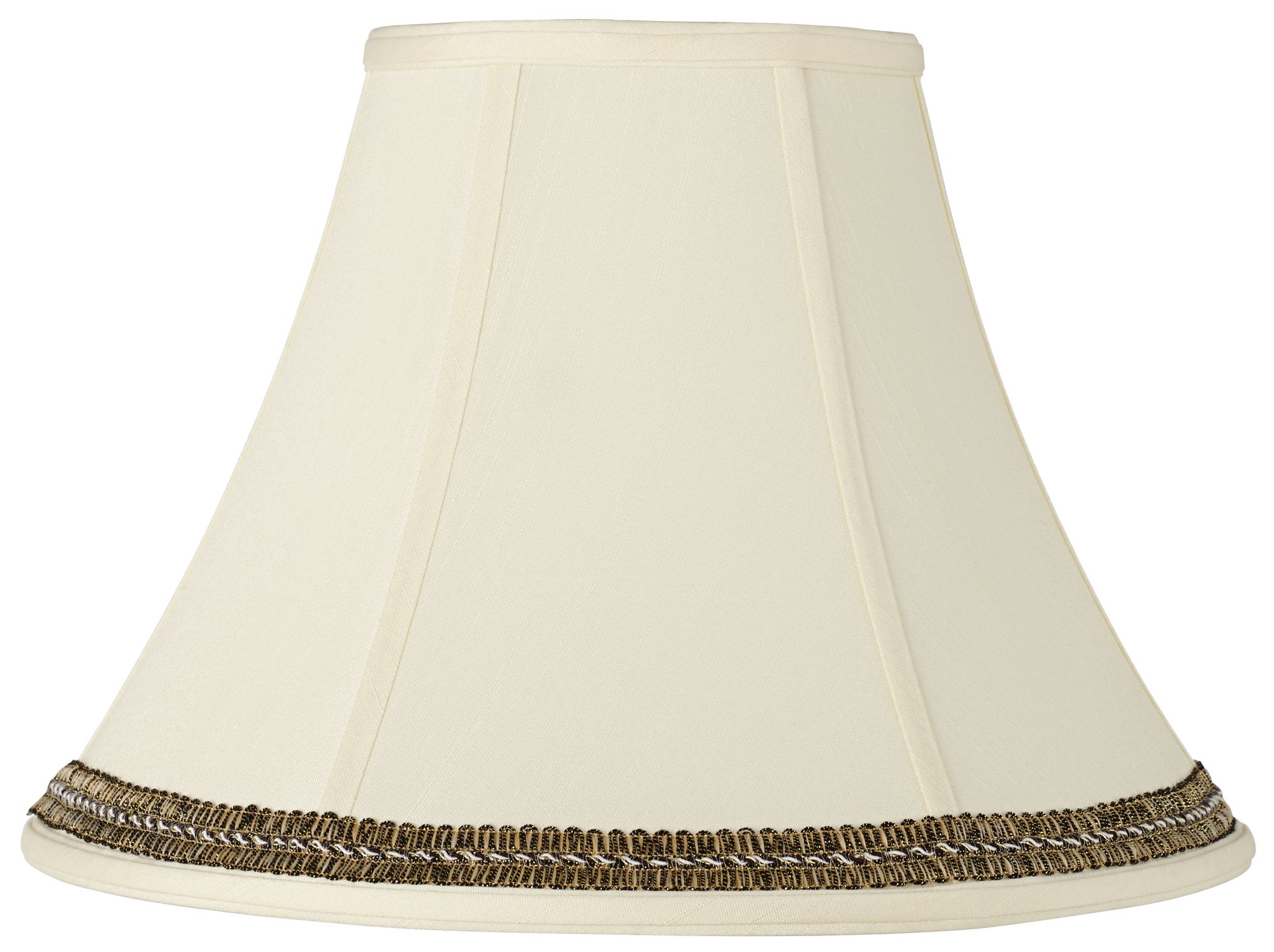 Creme Shade with Black and Gold Trim 7x16x12 (Spider)