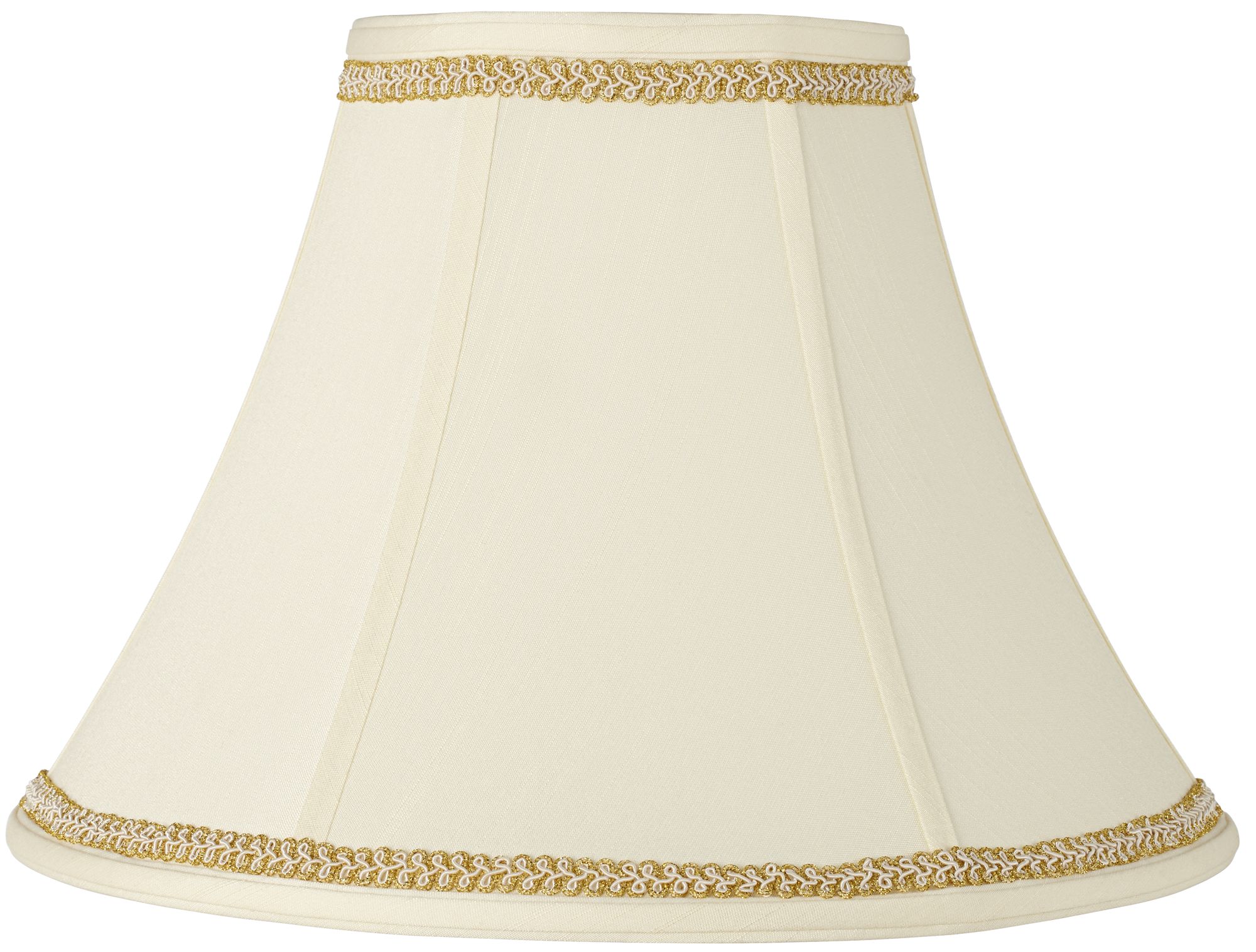 Creme Shade with Gold Ivory Trim 7x16x12 (Spider)
