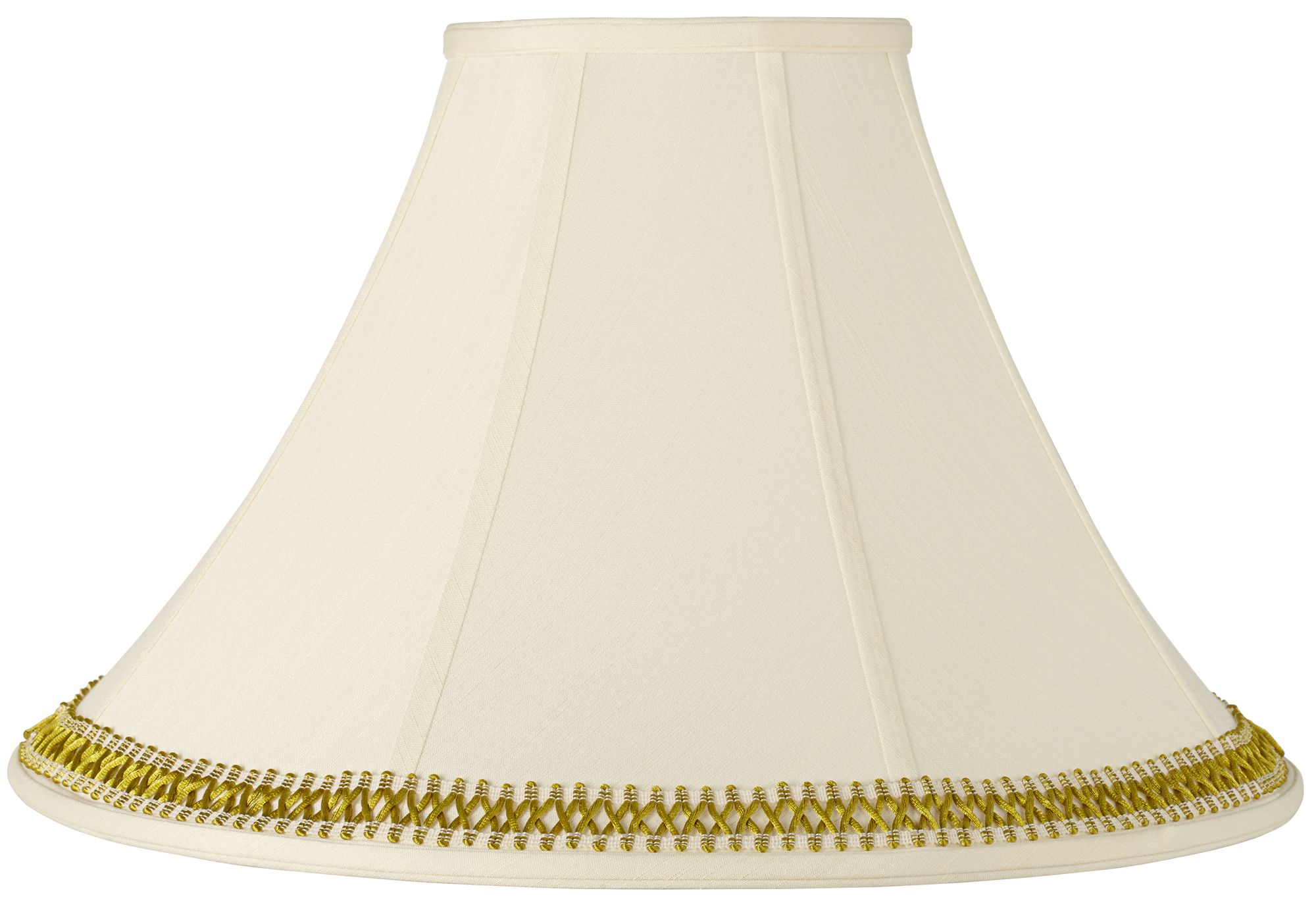 Bell Shade with Gold Satin Weave Trim 7x20x13.75 (Spider)