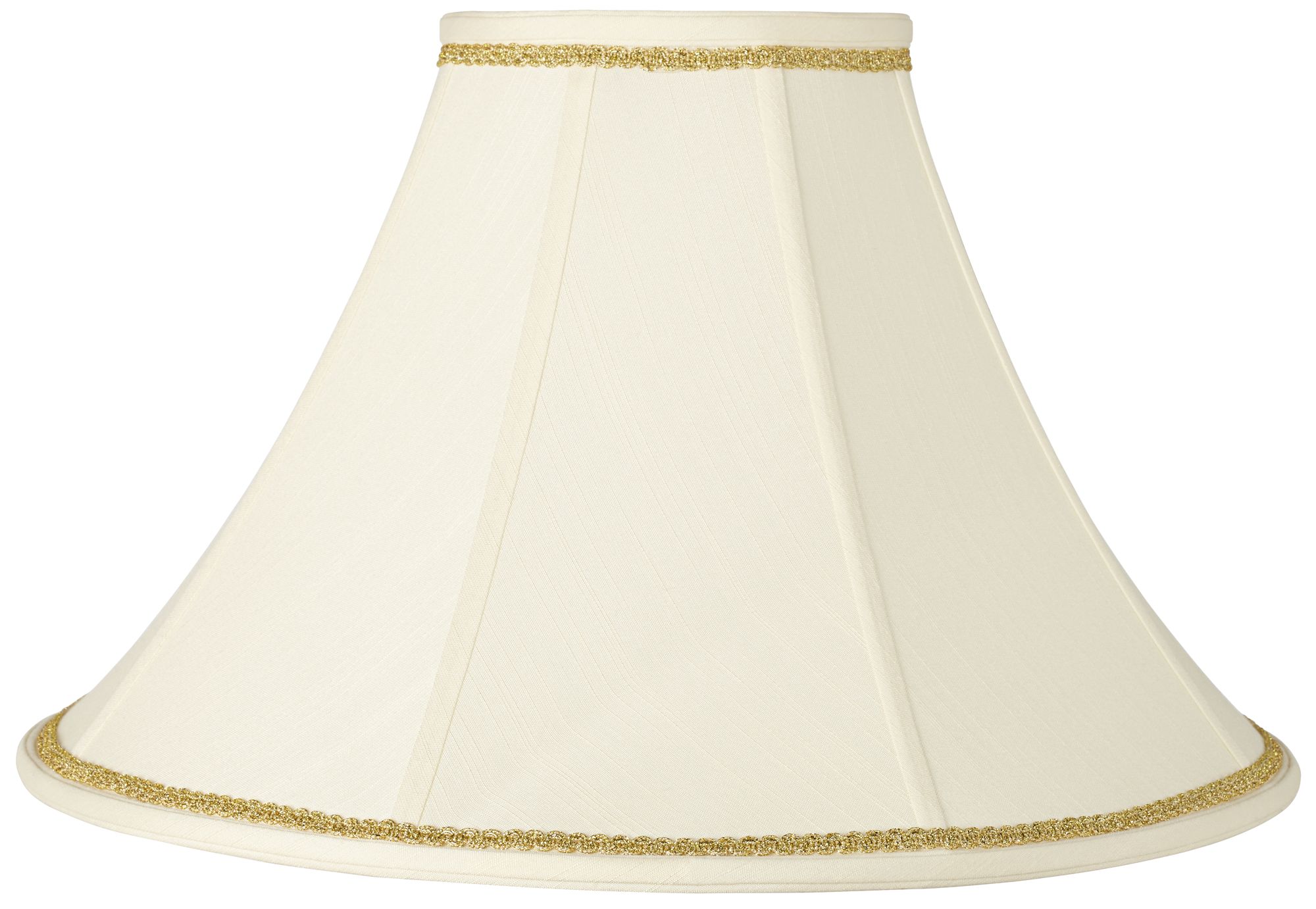 Bell Shade with Gold Scroll Trim 7x20x13.75 (Spider)