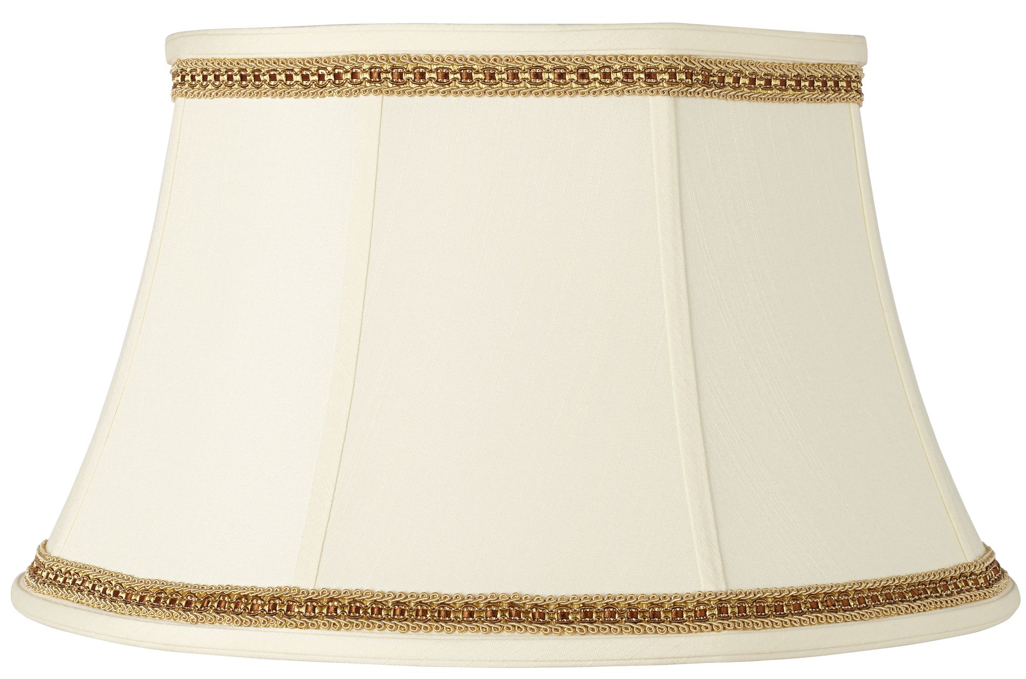 Creme Shade with Two Tone Braid Trim 13x19x11 (Spider)