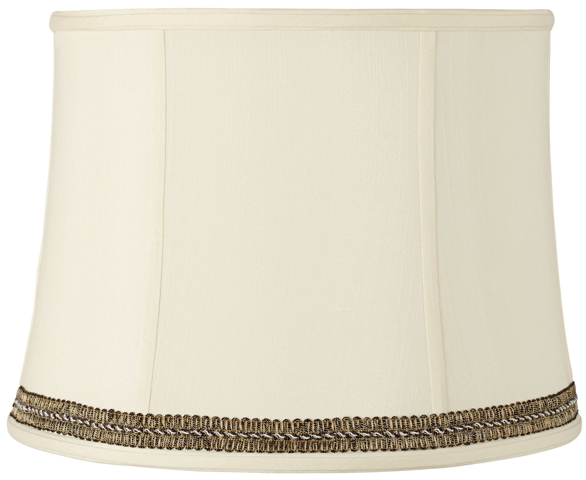 Drum Shade with Black and Gold Trim 14x16x12 (Spider)