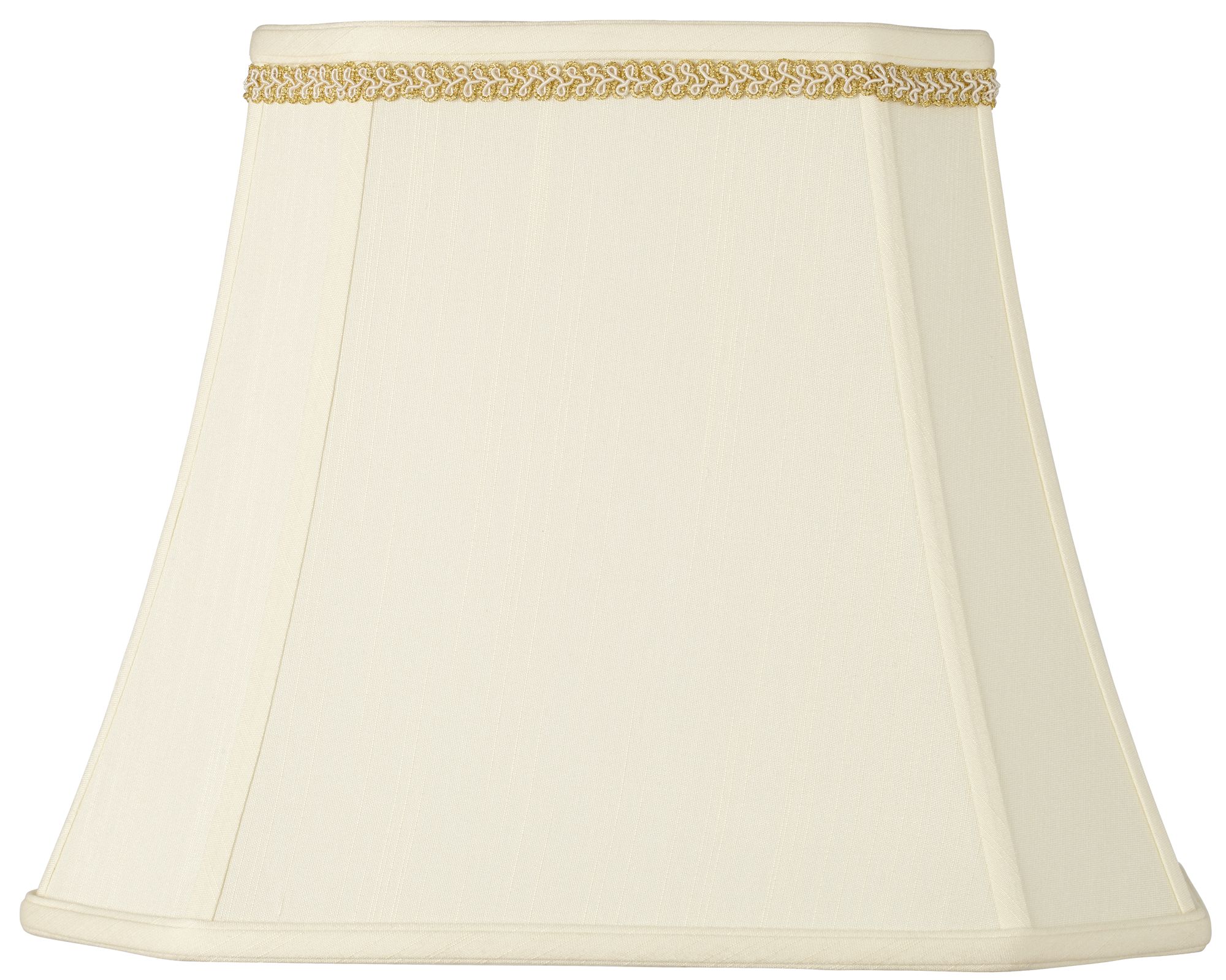 Rectangle Shade with Gold Ivory Trim 10x16x13 (Spider)