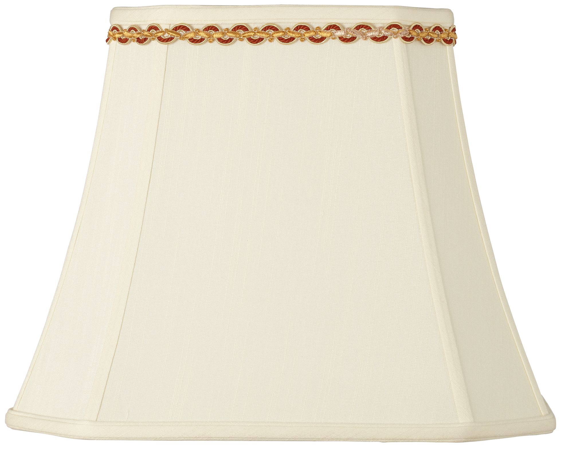 Rectangle Shade with Gold and Rust Trim 10x16x13 (Spider)