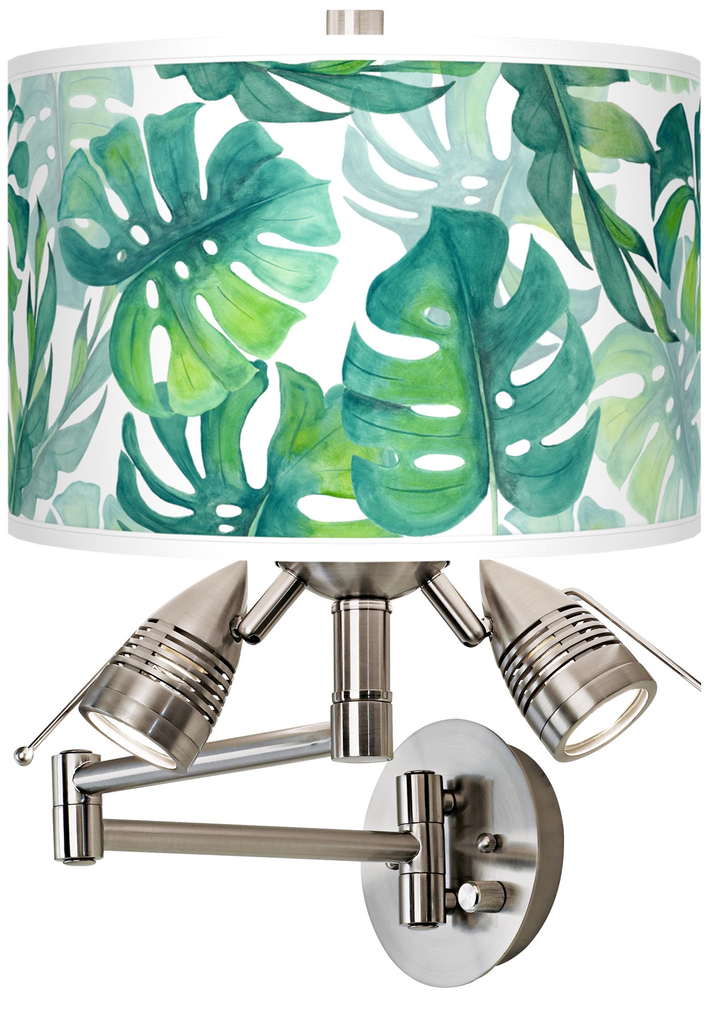 Tropica Giclee Plug-In Swing Arm Wall Lamp