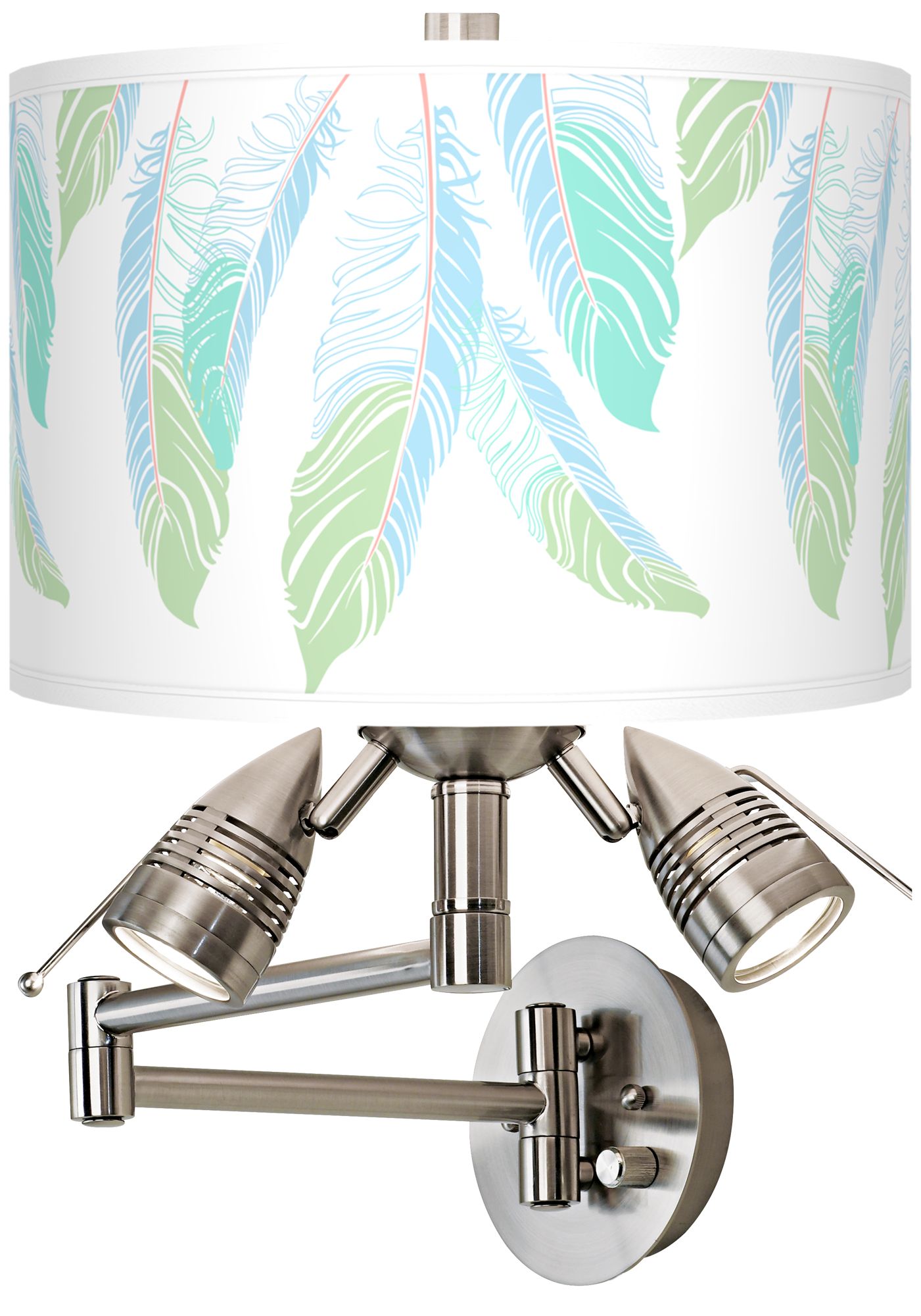 Light as a Feather Giclee Plug-In Swing Arm Wall Lamp