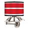 Red Stripes Giclee Plug-In Swing Arm Wall Lamp