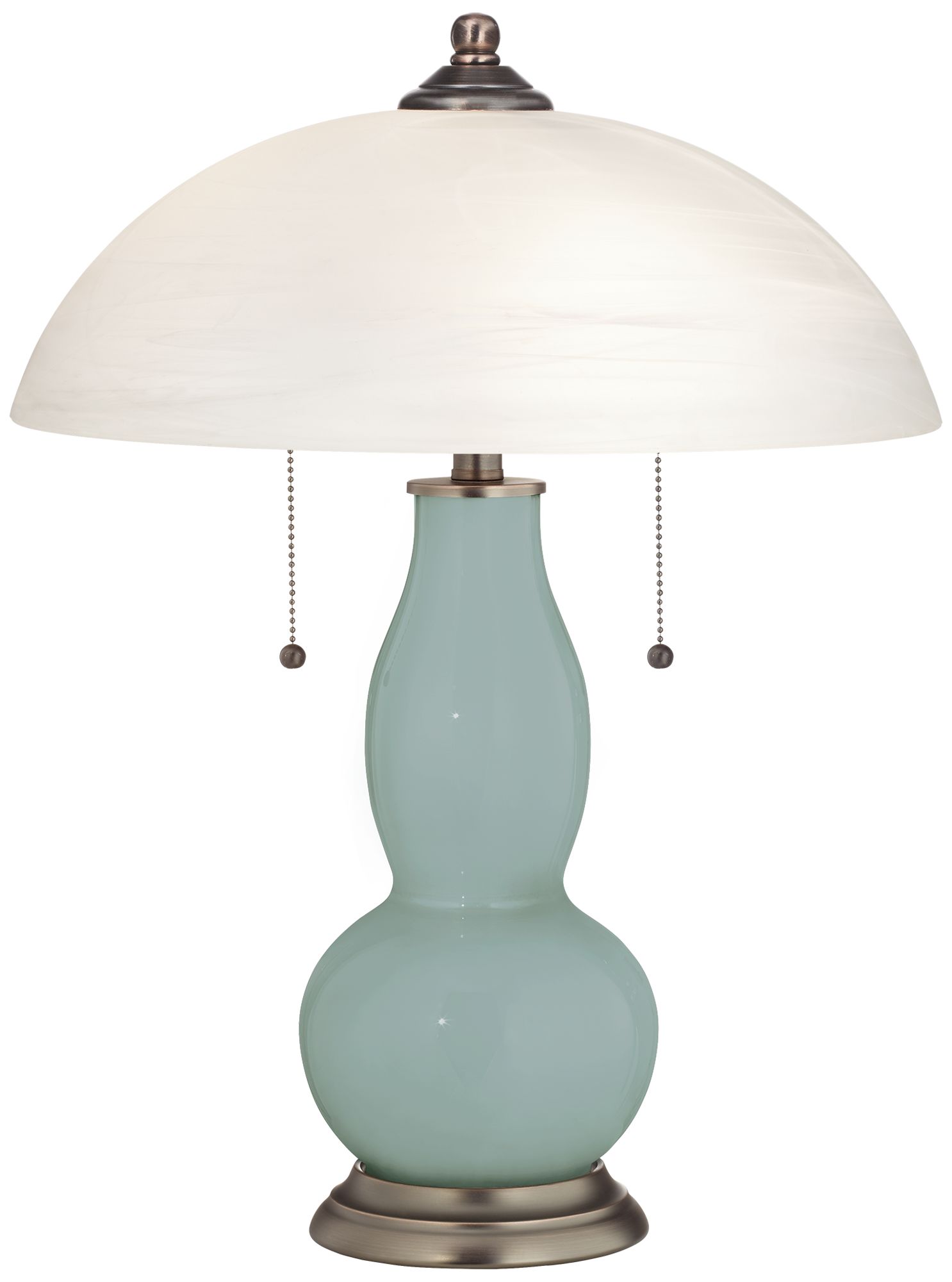 Aqua-Sphere Gourd-Shaped Table Lamp with Alabaster Shade