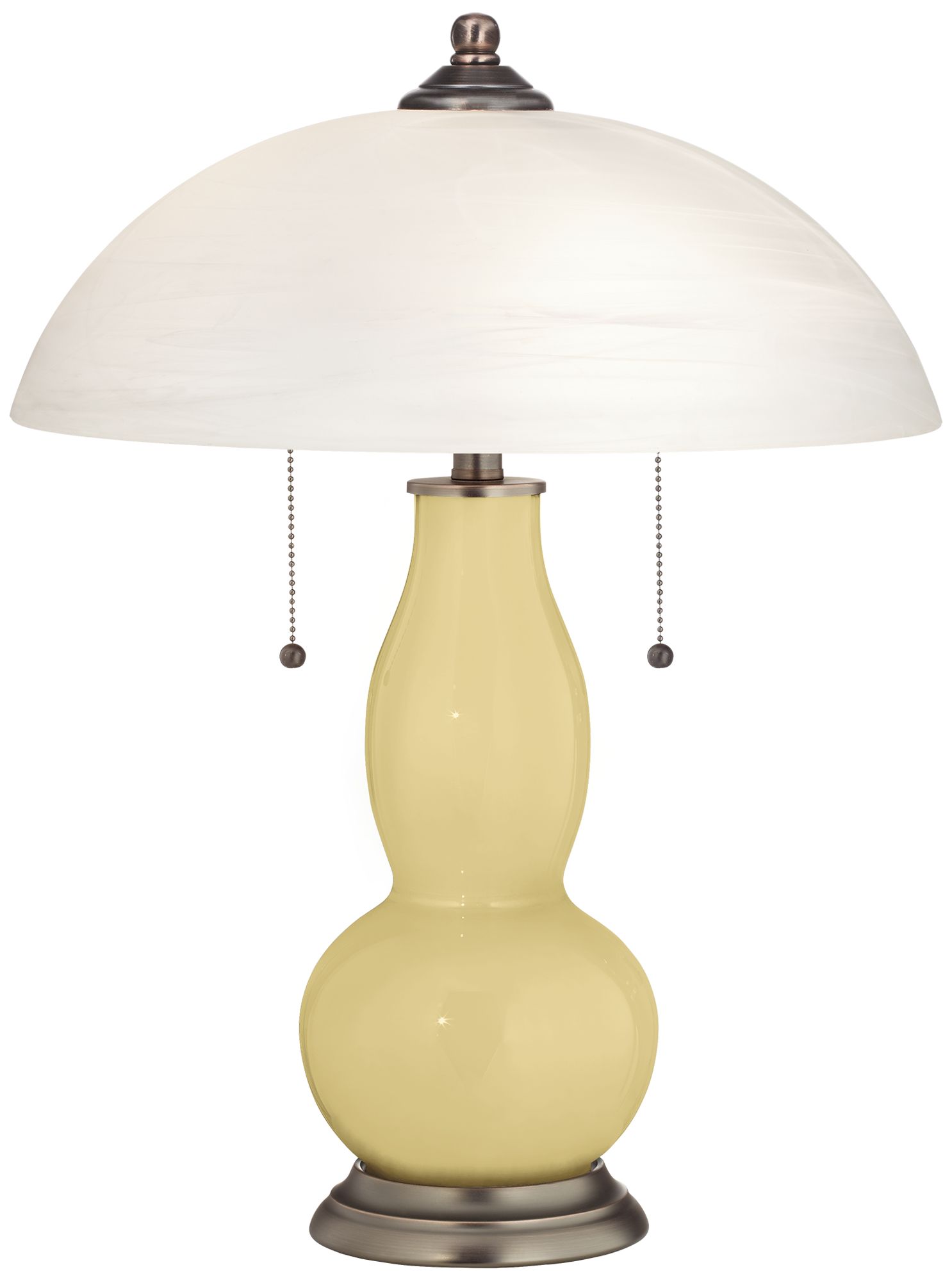 Butter Up Gourd-Shaped Table Lamp with Alabaster Shade