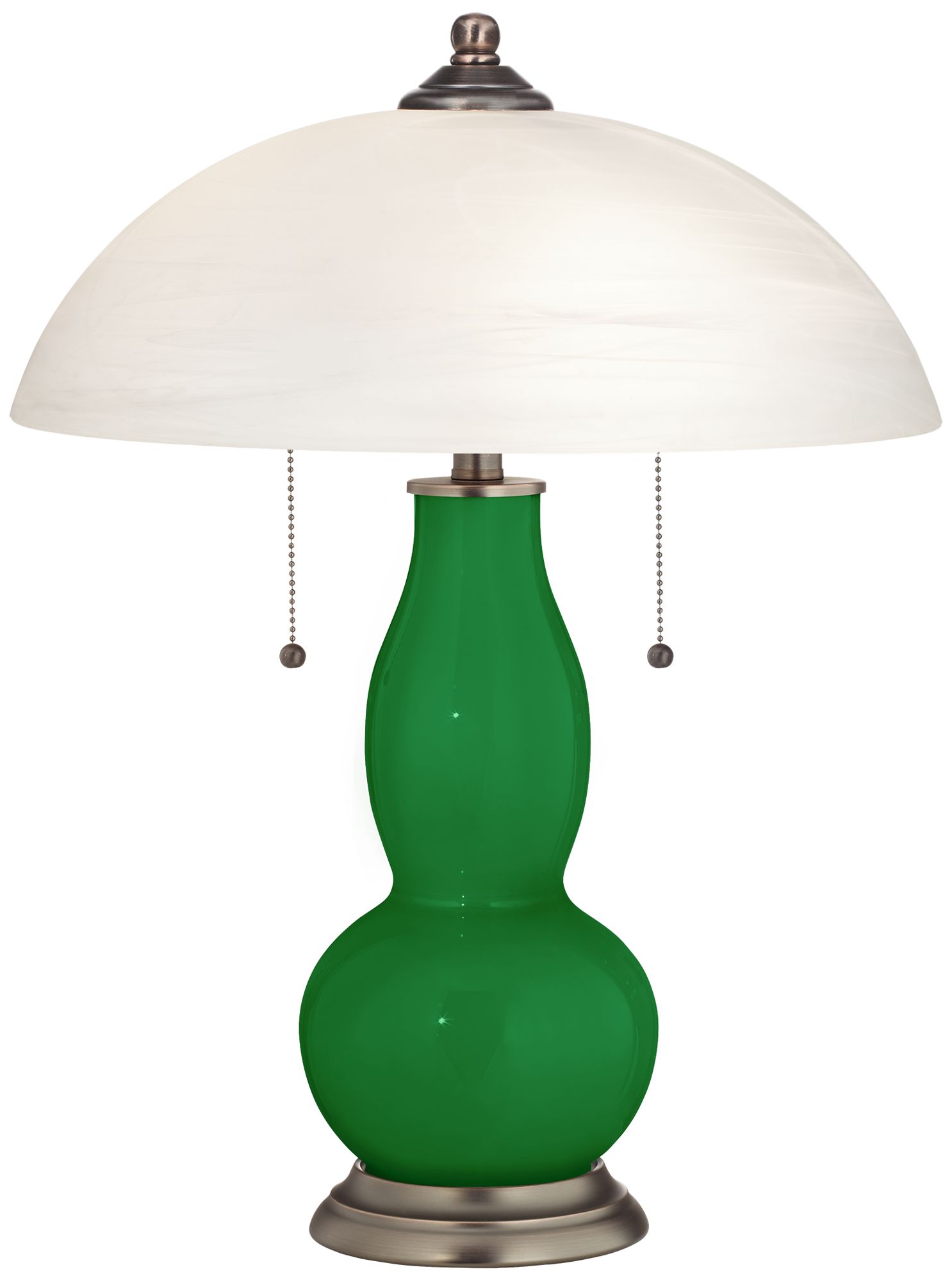 Envy Gourd-Shaped Table Lamp with Alabaster Shade