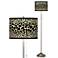 Leopard Brushed Nickel Pull Chain Floor Lamp