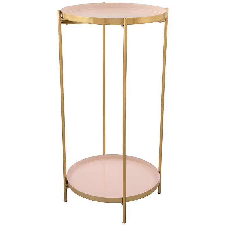 Image 2 Zuo Jenna 12 3/4" Wide Matte Gold Side Table