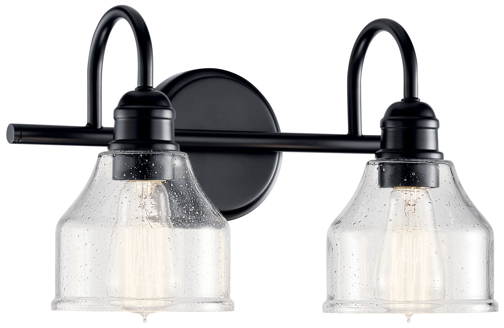 Kichler Avery 9 1/2" High Black 2-Light Wall Sconce