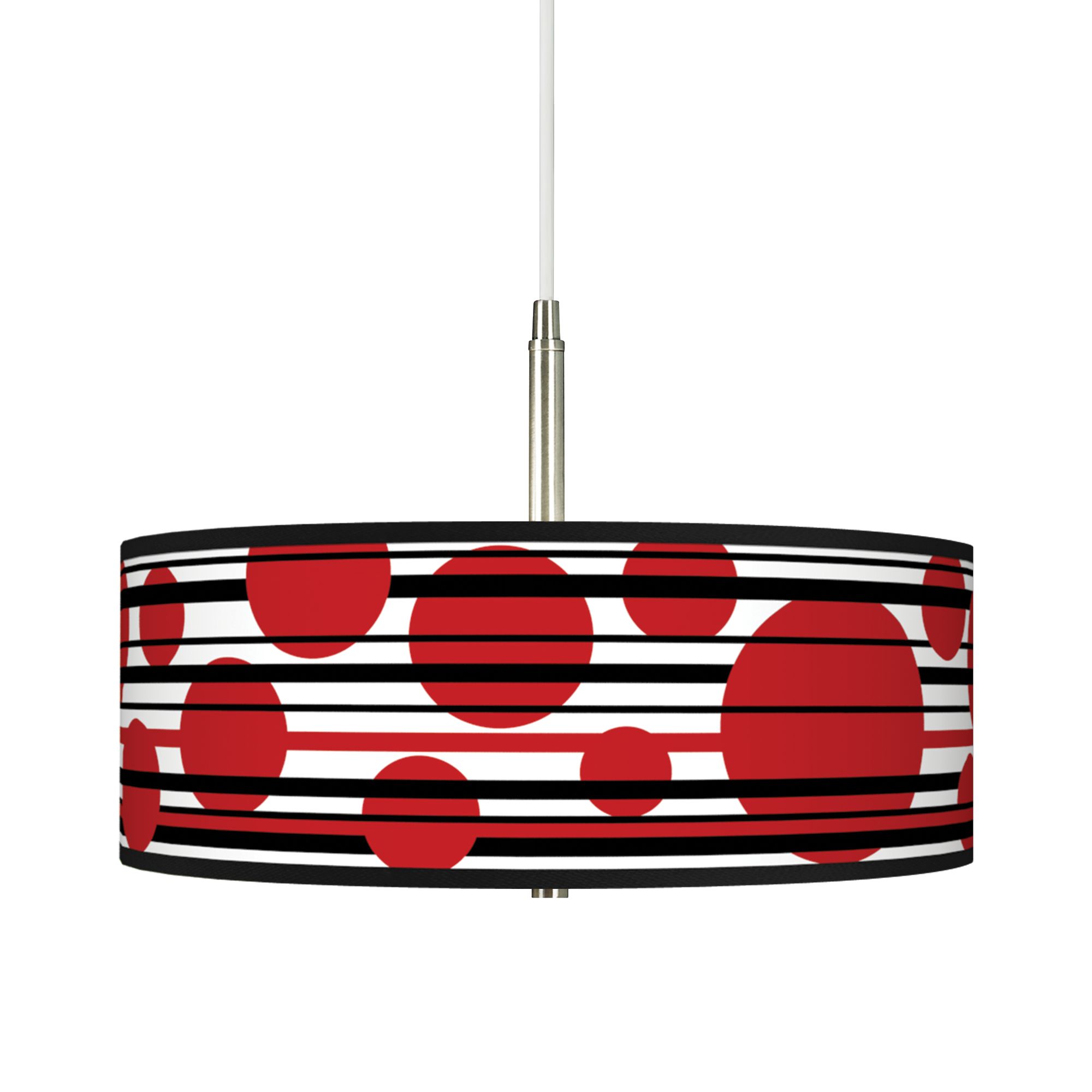 Red Balls Giclee Pendant Chandelier