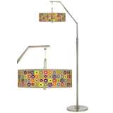 Marbles in the Park Giclee Shade Arc Floor Lamp