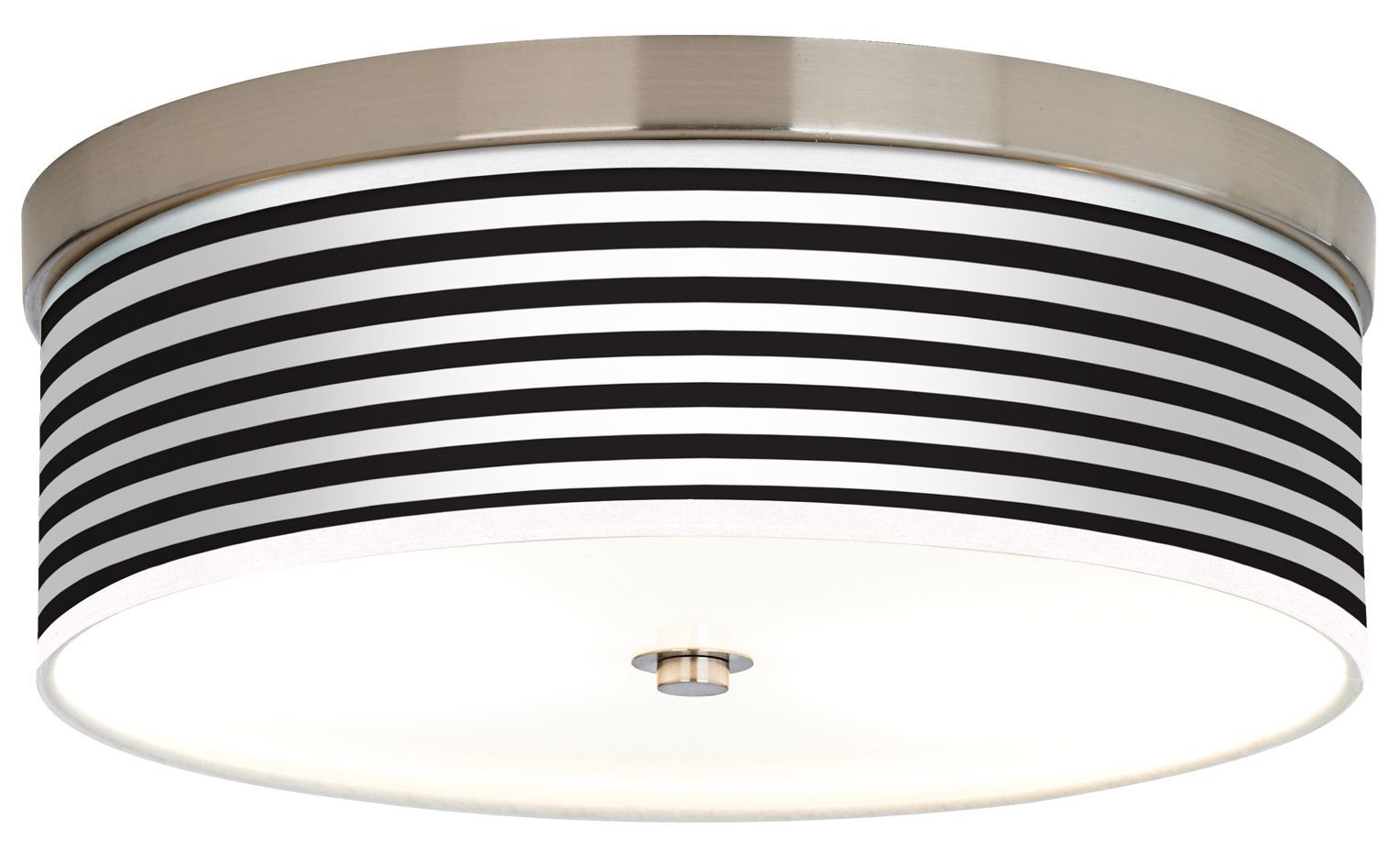Black Horizontal Stripe Giclee Energy Efficient Ceiling Light