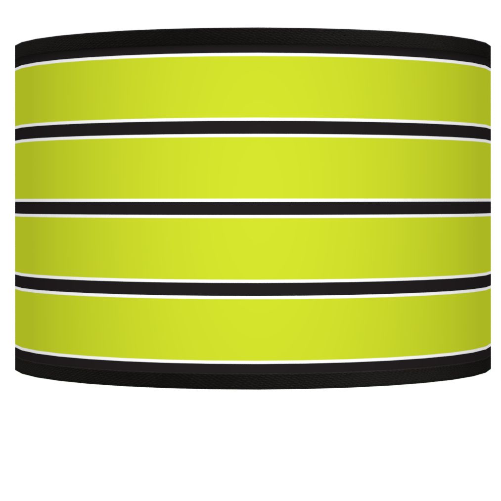 Bold Lime Green Stripe Giclee Shade 12x12x8.5 (Spider)