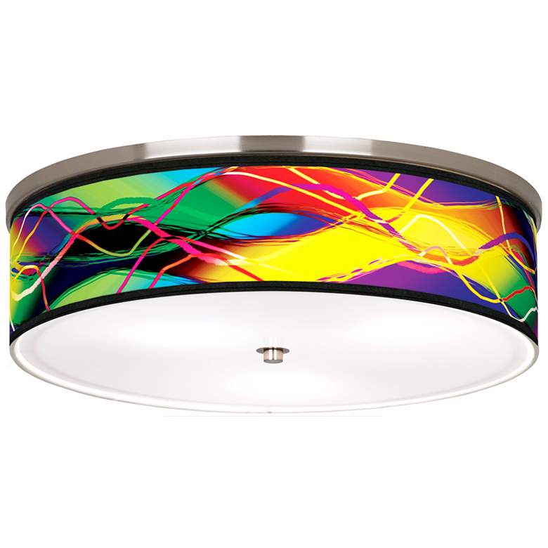 Image 1 Colors in Motion Nickel 20 1/4" Wide Ceiling Light