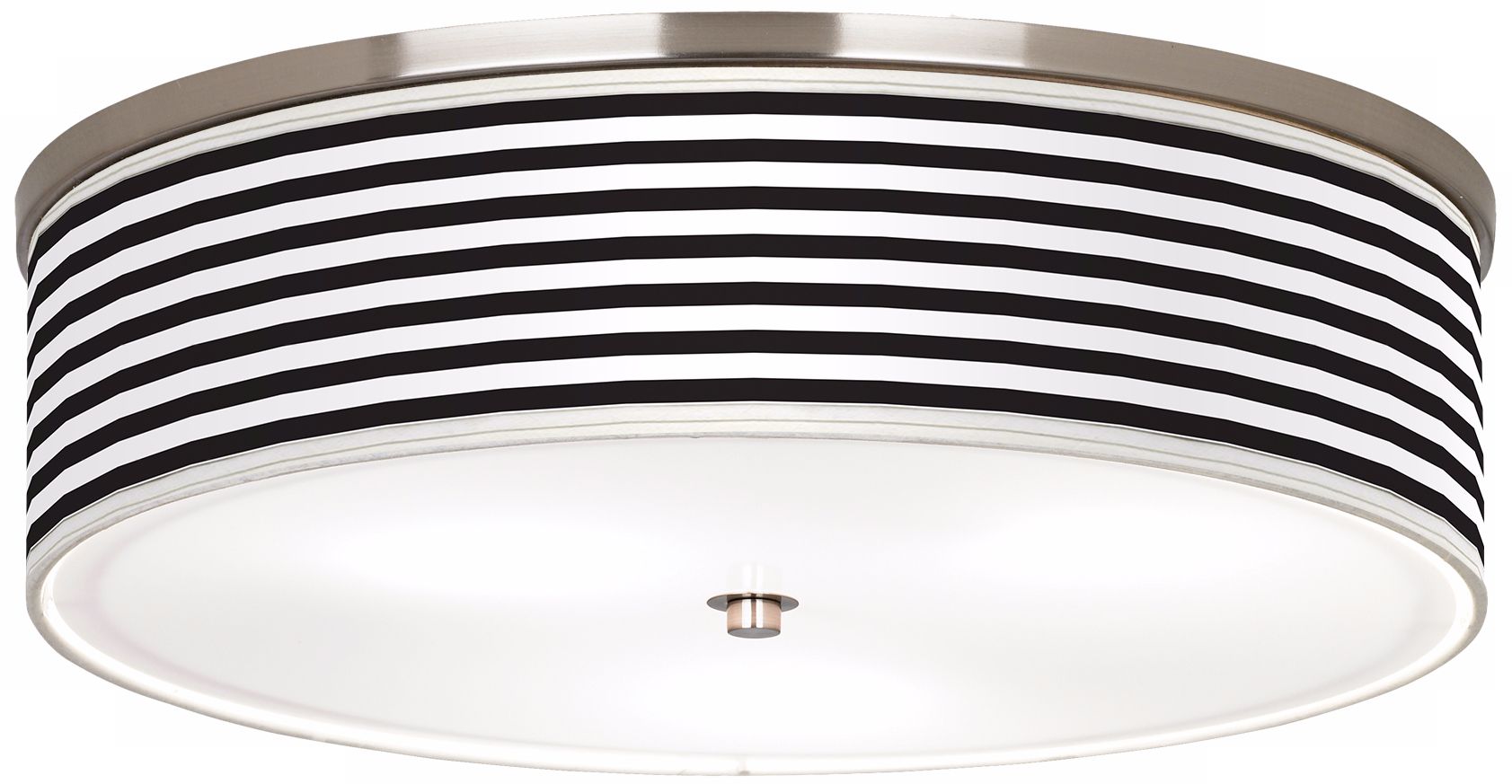 Black Horizontal Stripe Nickel 20 1/4" Wide Ceiling Light 27N16