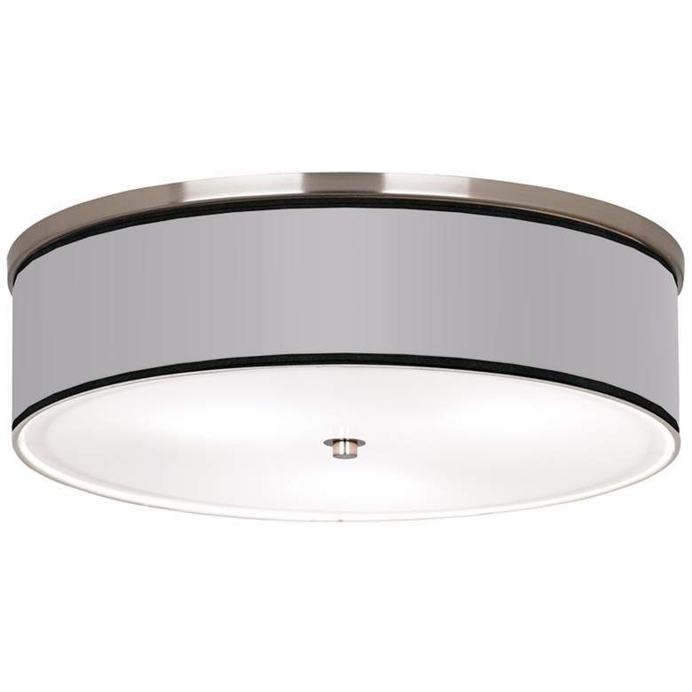 Image 1 All Silver Nickel 20 1/4" Wide Ceiling Light