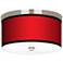 All Red Nickel 10 1/4" Wide Ceiling Light