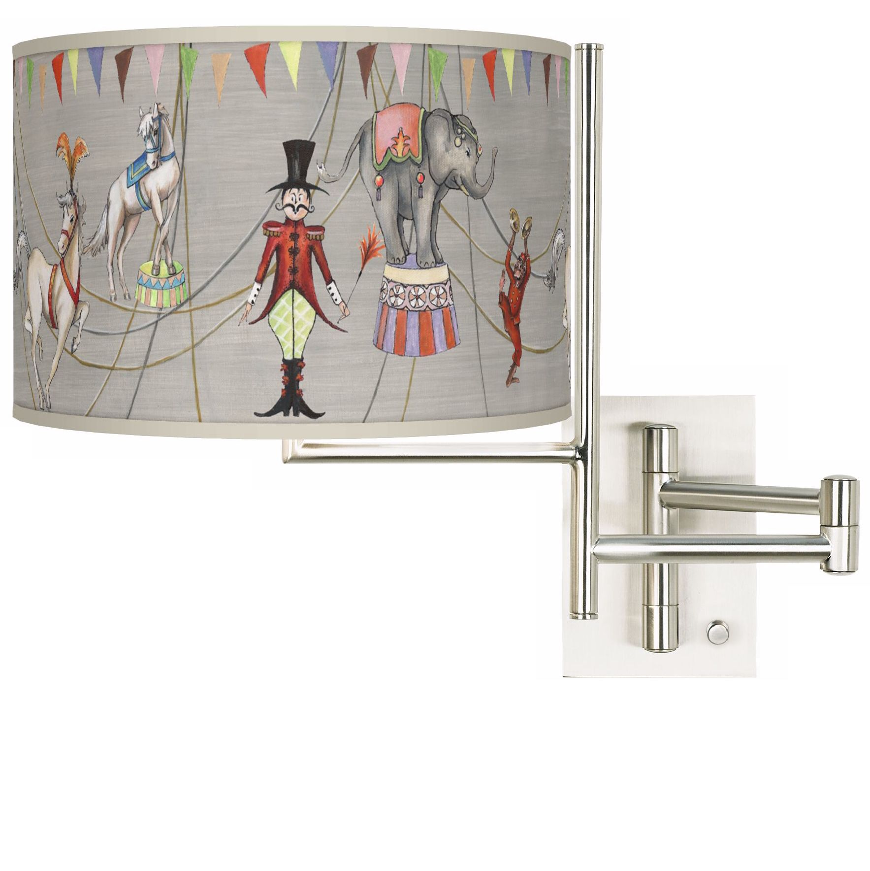 Circus Time Plug In Swing Arm Wall Light
